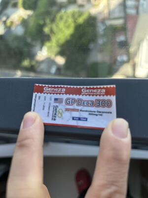 Geneza Bold 300 10ml adhesive bottle labels