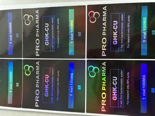 Étiquettes de sachets Mots-c 10mg avec hologramme laser PET