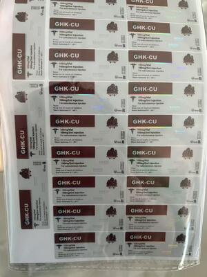 Étiquettes du flacon Glow 70 mg 2 ml 3 ml avec conception personnalisée