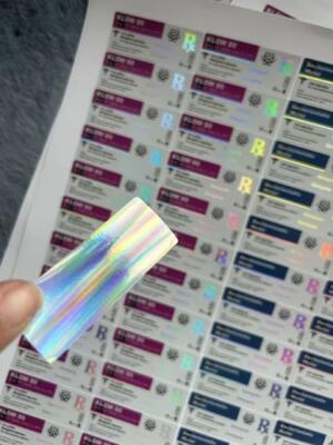 Étiquettes des petits flacons de 10 mg