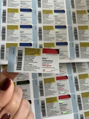 Tre Acétate 100 mg 6x3 cm Convient pour les flacons en verre de 10 ml