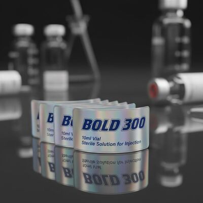 Étiquette au gras 300 ampoules de 10 ml avec effet brillant