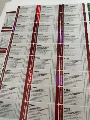 Bold 300 EQ 300 10 Ml Glass Vial LABELS