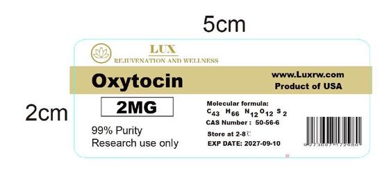 Étiquettes de flacons de peptides imperméables en PVC TB500