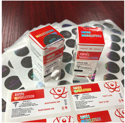 Marque de distributeur en plastique adhésive de vitamine du vinyle 25x60mm pour le paquet de la bouteille 10ml