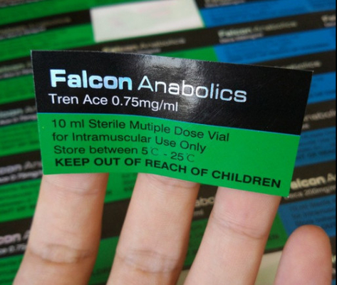 Étiquette de flacon en plastique hologramme personnalisé en couleur blanche pour l'emballage du produit