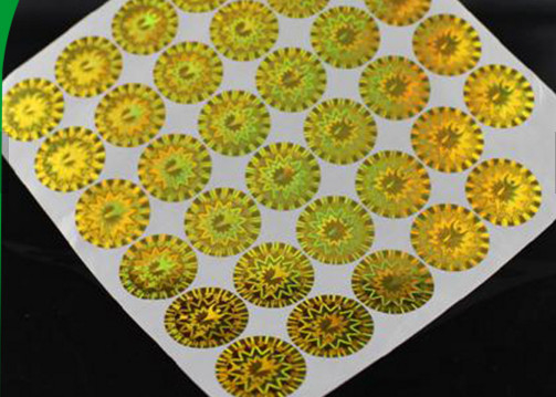 Impression UV d'autocollants de sécurité à hologramme permanents