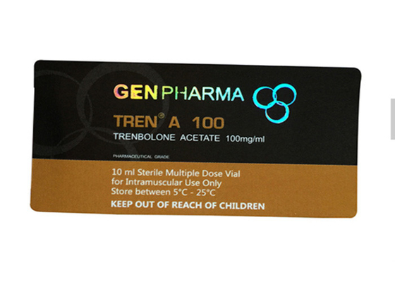 L'hologramme imprimant la fiole faite sur commande de 10ml marque les autocollants pharmaceutiques démontables