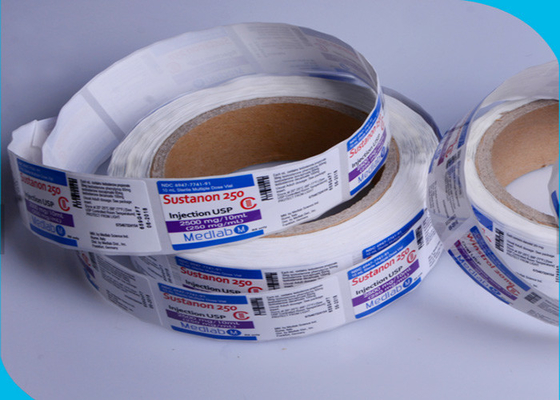 La fiole brillante de fiole de petit pain marque la forme carrée adhésive forte pour la fiole d'injection