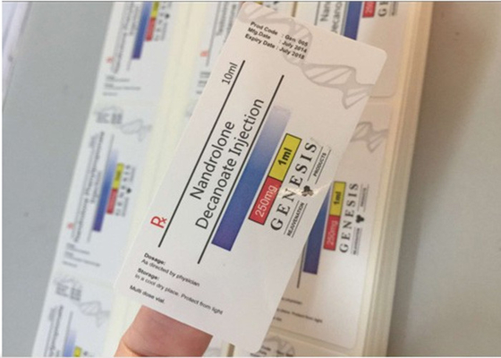 La fiole en verre de Nand Decanoate marque la surface brillante de stratification de forme carrée