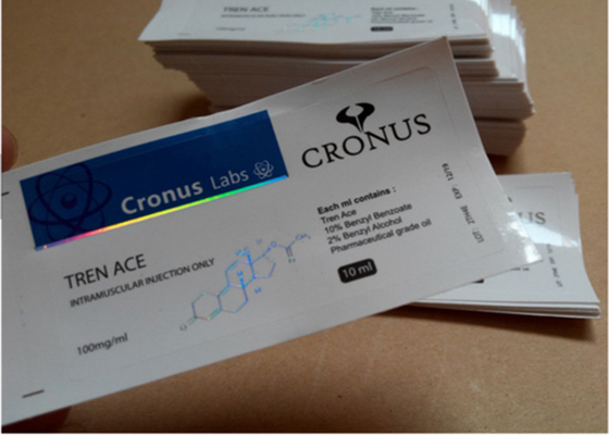 Labels de fiole du laboratoire 10ml, effet d'hologramme d'autocollants de label de vinyle de Pharma de laser