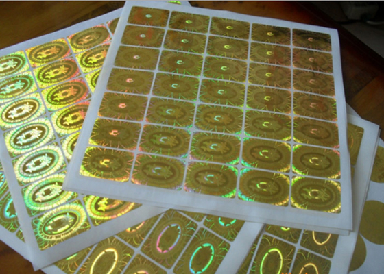 Adhésifs permanents de cercle de sécurité d'autocollant rond d'hologramme imperméabilisent