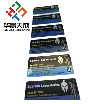 Étiquettes de flacons en verre haute avec impression numérique couleur complète épaisseur 2,5 mil