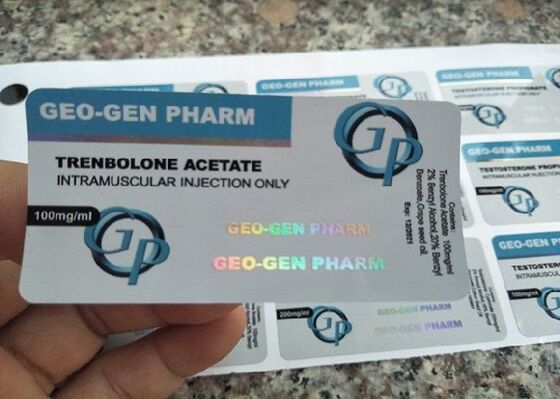 La fiole en verre d'hologramme marque la conception de Geo Gen Pharma pour l'utilisation de fiole de l'injection 10ml