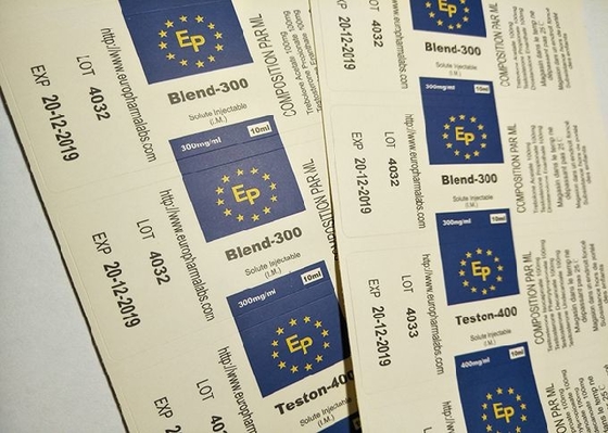 Labels de bouteille de pharmacie de papier de stratification de finition de Matt pour la conception de PE