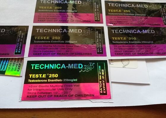 Étiquette pharmaceutique de fiole d'hologramme, étiquettes anabolisantes de papier de fiole de fiole