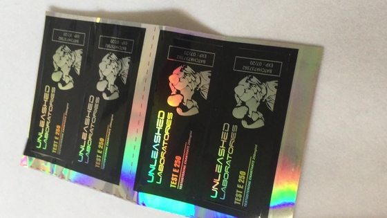 Étiquettes du flacon de 10 ml avec en relief argenté/or Pour l'essai E 250