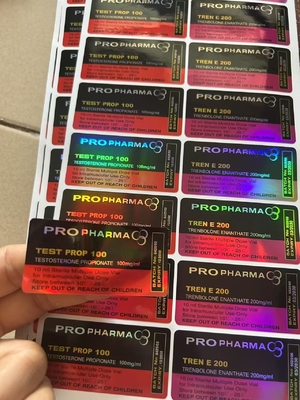 Testo Propionate 100 mg Hologram Laser Étiquette du flacon de 10 ml Étiquette du flacon à dose multiple