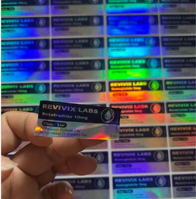 Étiquettes de flacon de 3 ml avec logo et design personnalisés pour Reta trutide 10mg