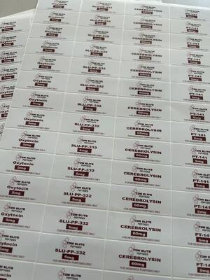 Étiquettes en PVC d'oxytocine 5 mg pour les petits flacons peptidiques