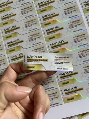 Étiquettes des flacons de 10 ml avec mateail en PET