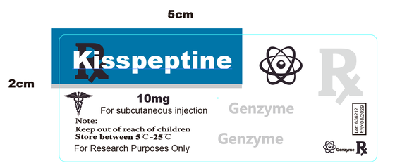 kisspeptine 10mg sticker labels Siliver  PET peptide vial labels with your own design customized