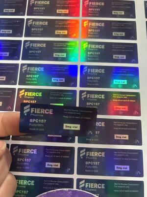 Étiquettes de flacon de peptide BPC 157 5mg