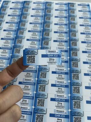 Étiquettes auto-adhésives en PVC GHK-CU 10 mg