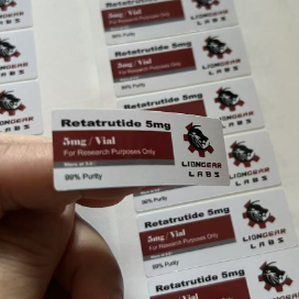 Retatrutides 5 mg Vial en PVC blanc étiquettes