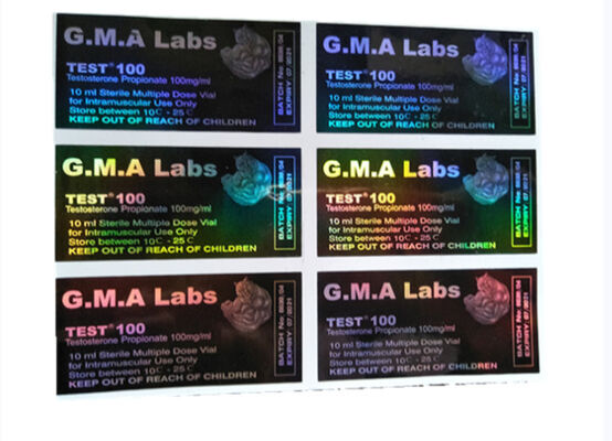 Labels noirs de bouteille de l'hologramme 10ml de conception de Dragan pour l'énanthate d'essai