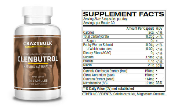 La fiole faite sur commande orale de Clenbuterol marque l'hologramme pour les bouteilles de pilule 50mcg en plastique