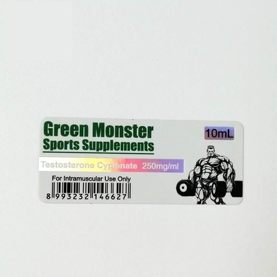 Les labels en verre brillants de fiole examinent Cypionate 250mg 10ML pour la fiole d'injection