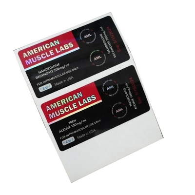 Étiquettes de bouteille de flacon d'hologramme brillant imperméable à l'eau de 10 ml