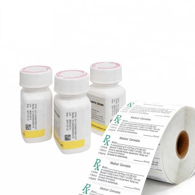 label 10x3cm de bouteille de pilule de PVC 30mg avec les bouteilles 30mg en plastique