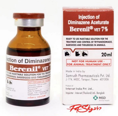 Labels et boîtes d'injection de Diminazene Aceturate
