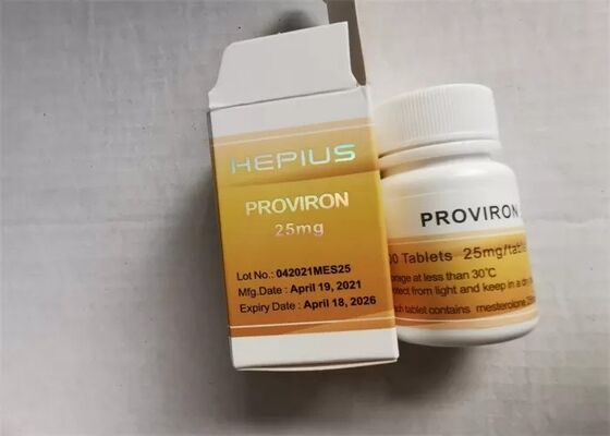 Faible nombre de globules rouges Mesterolone Proviron 25 mg Comprimés flacon Étiquettes et boîtes de musculation
